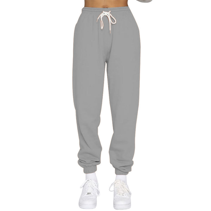 Women nan High-Waist Relax-Jogging Pants with elastic comfort waistband, drawstring and ribbed ankle cuffs Mune Fashion