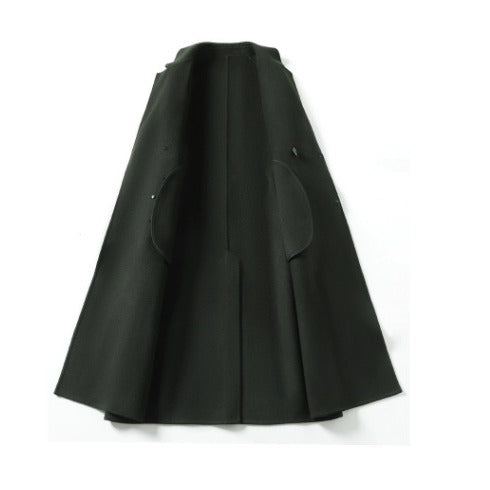 Men's Double-Breasted Wool Coat with Cashmere Blend and Slim Silhouette Mune Fashion