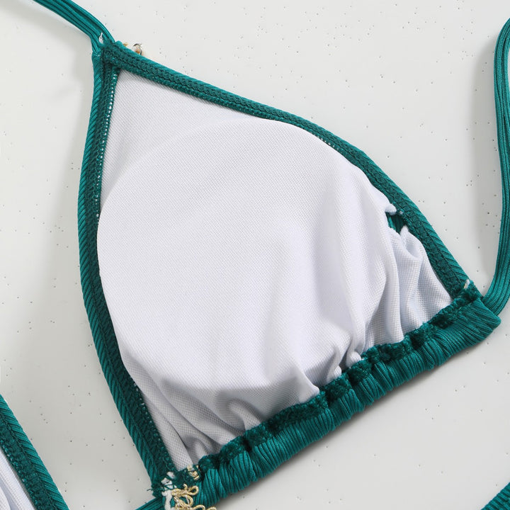 Ladies Colorfully decorated Triangle Bikini Mune Fashion