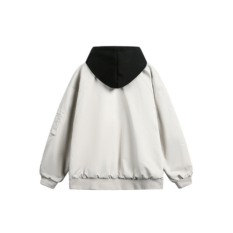 Unisex Boxy Bomber Jacket with integrated hood layer and multifunctional pockets Mune Fashion