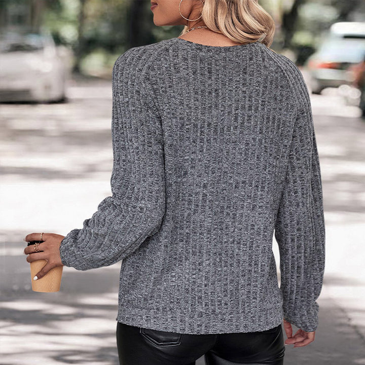 Ladies Structured Chunky Knit Sweater with Round Neck and Casual Fit Mune Fashion