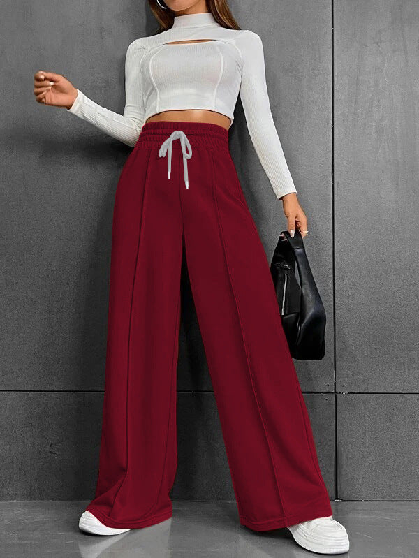 Women Casual Loose Sweatpants with Adjustable Waist Mune Fashion