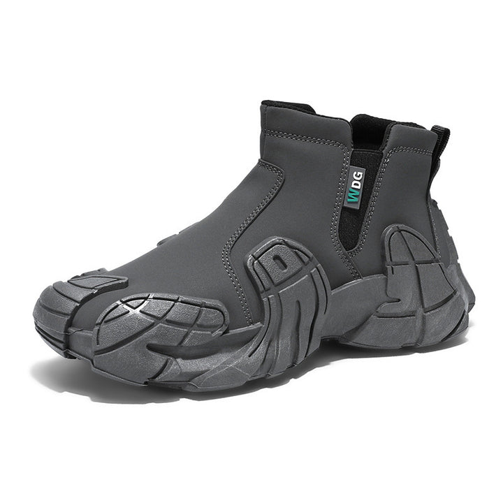 Men's robust technical Chelsea boots with neoprene-like shaft, side zipper and profiled off-road outsole Mune Fashion