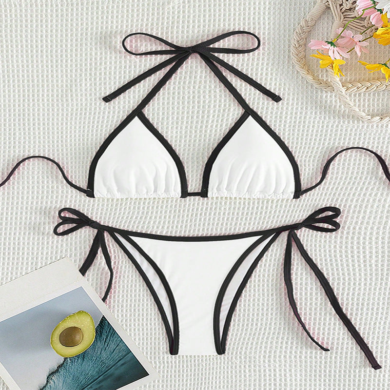 Women Triangle Bikini with playful lacing details Mune Fashion
