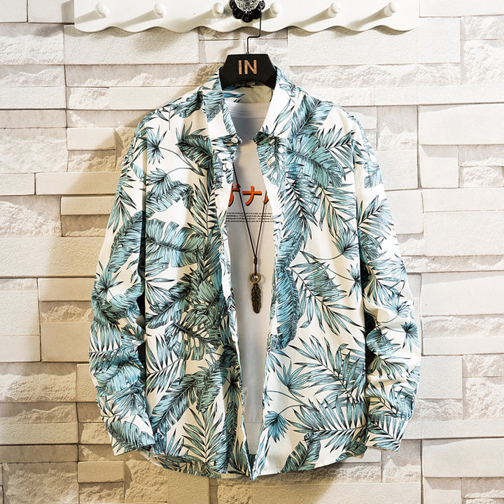 Men's patterned casual shirt with Kent collar, full button placket and lightweight cotton blend Mune Fashion