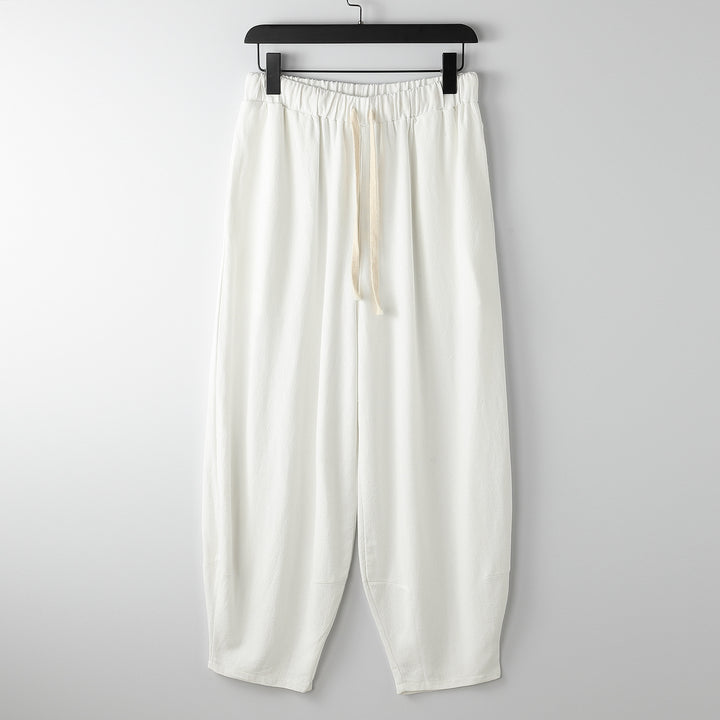 Women's loose-fitting harem pants in jogger style with drawstring and elastic ankle cuffs Mune Fashion