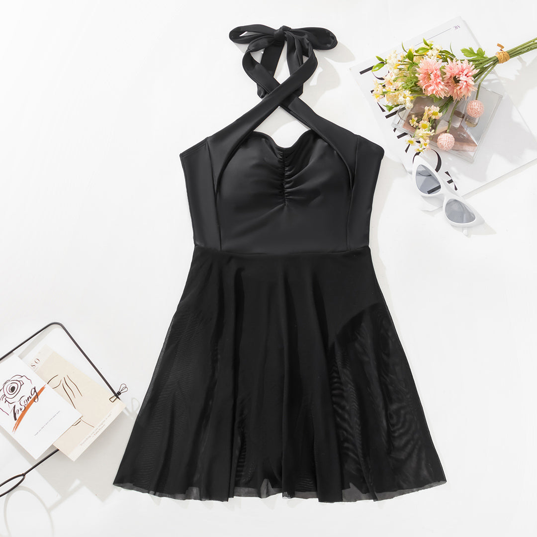 Women High Quality Swimsuit with Chiffon Skirt Mune Fashion