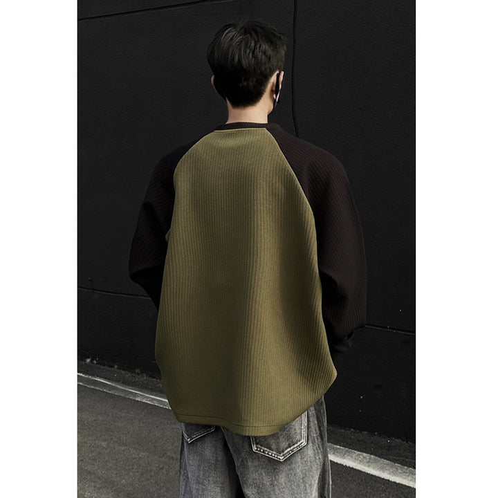 Men's Sporty Raglan Sweater with Structure Mune Fashion