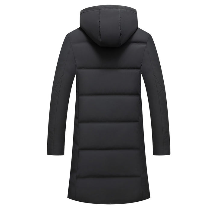 Men's Waterproof Down Parka with Hood and Extended Cut Mune Fashion