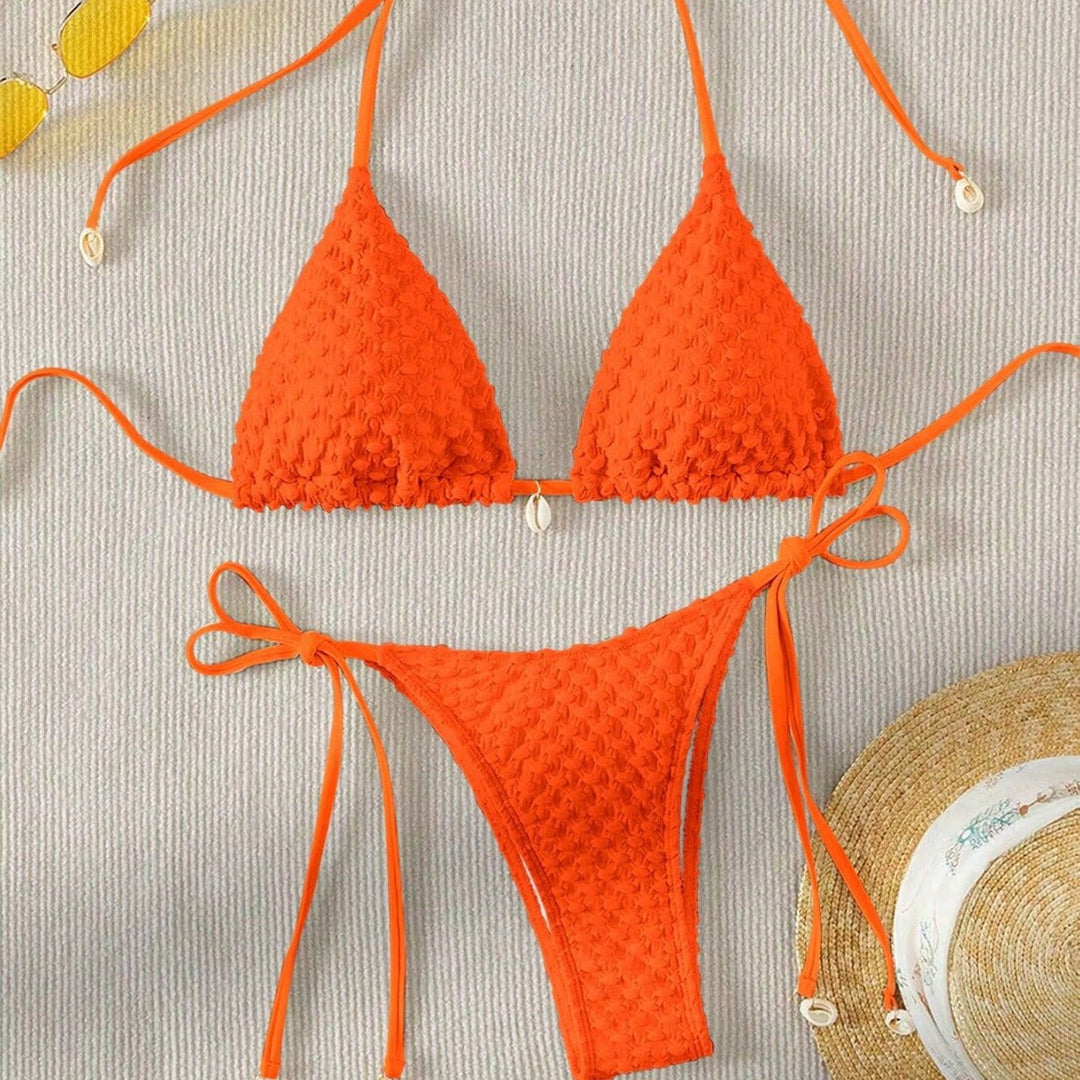 Women Triangle Bikini Top with Structured Texture Mune Fashion