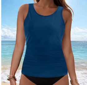 Women's Tankini Top with Ruching Mune Fashion