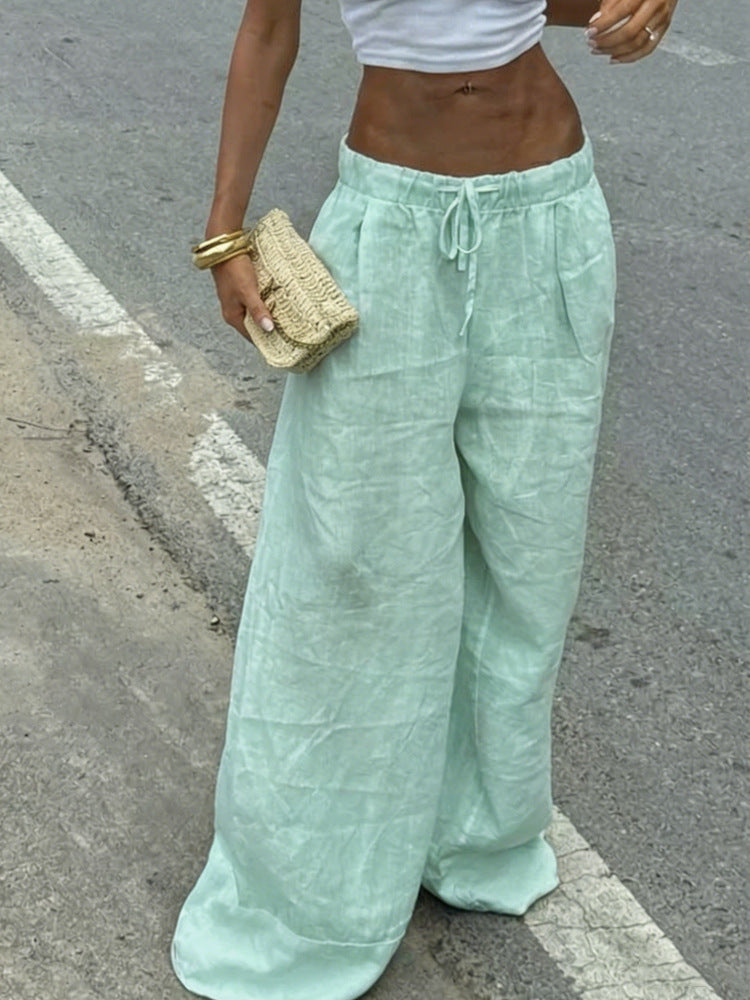 Women wide linen pants Mune Fashion