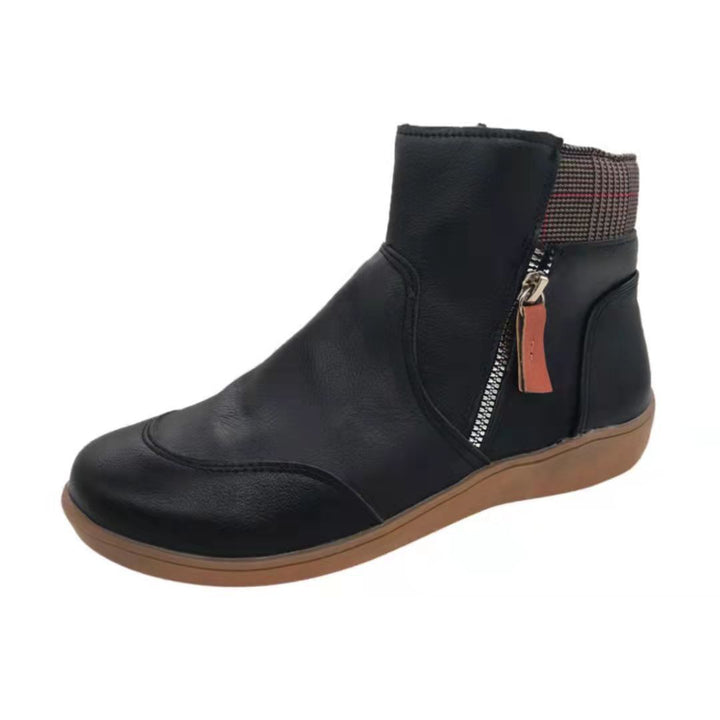 Women's ankle boots with side zipper, elastic insert and soft comfort sole Mune Fashion