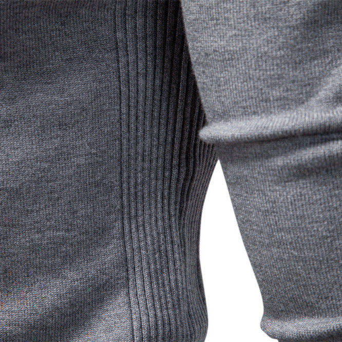 Men's nano minimalist round neck fine knit with flat shoulder seam and ribbed cuffs Mune Fashion