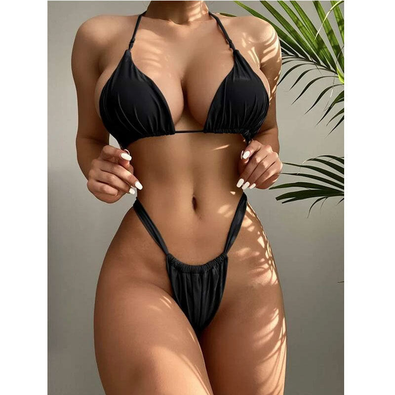 Ladies triangle bikini with high leg cut Mune Fashion
