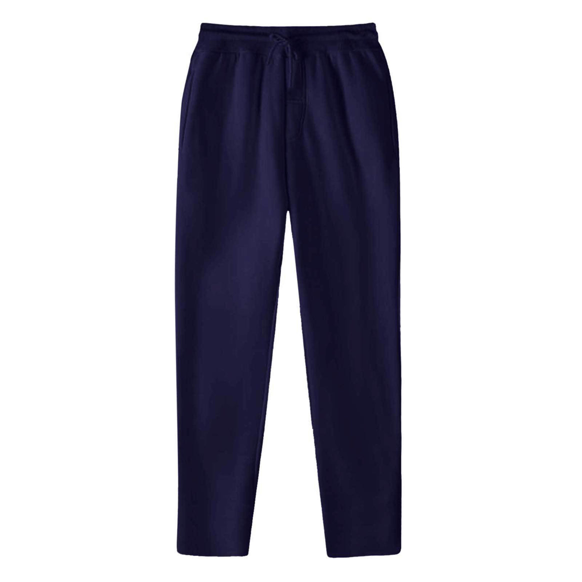 Men's straight-cut sweatpants made of mottled cotton blend with elastic waistband, drawstring, and side pockets Mune Fashion
