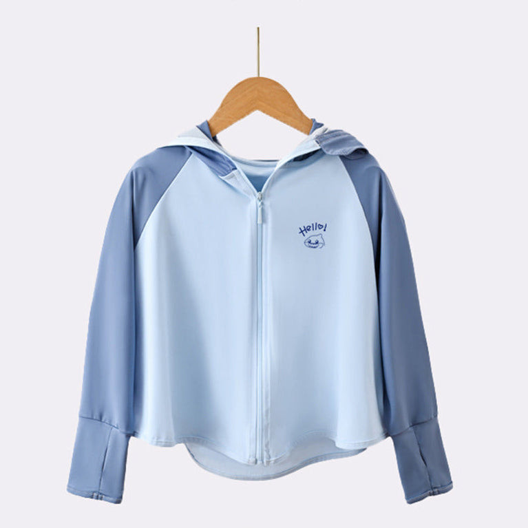 Girl lightweight sun jacket with hood Mune Fashion