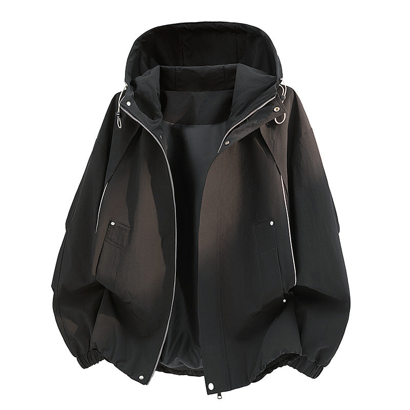 Unisex ultra-light softshell hooded jacket with elastic cuffs and concealed zipper Mune Fashion