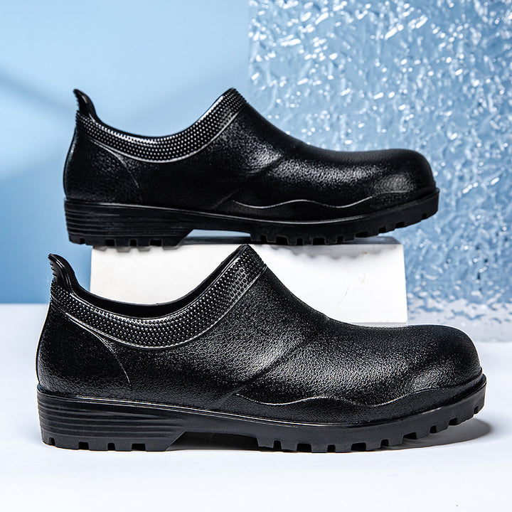 Unisex Waterproof Slip-On Work Shoes with Profiling Anti-Slip Sole Design Mune Fashion