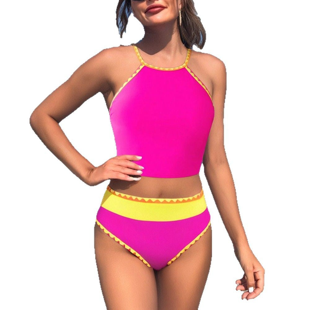 Women High-Waisted Bikini with Sporty Top Mune Fashion