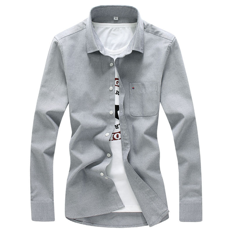 Men's casual Oxford shirt with chest pocket, long sleeves and modern regular fit Mune Fashion