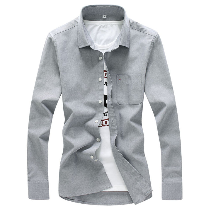 Men's casual Oxford shirt with chest pocket, long sleeves and modern regular fit Mune Fashion