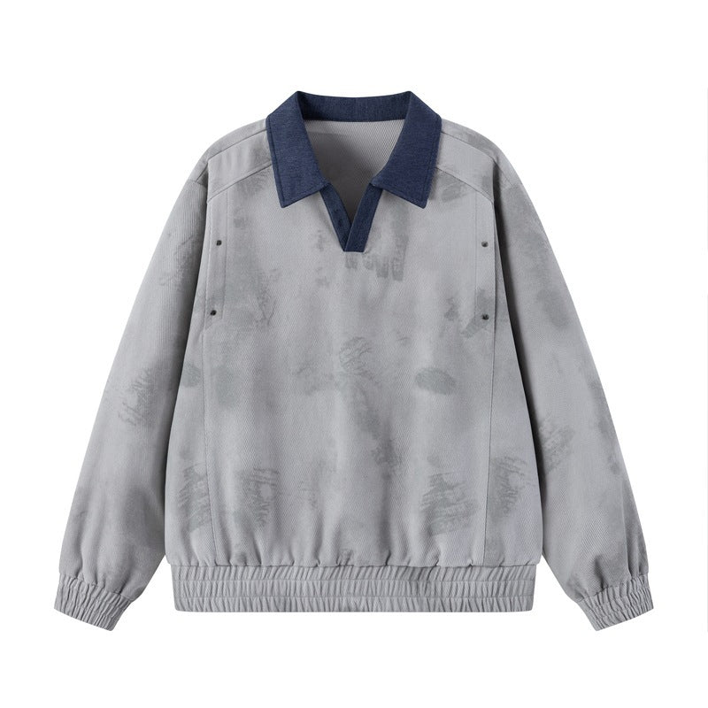 Women's Sporty Sweater with Stand-up Collar Mune Fashion