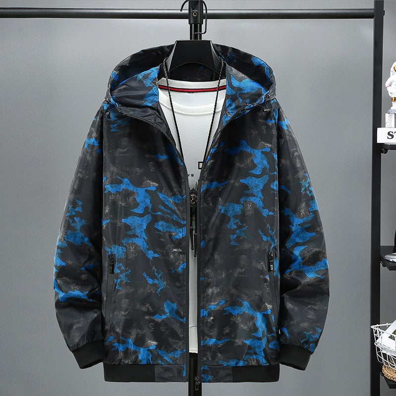 Men's Stylish Hooded Jacket with Camouflage Pattern Mune Fashion