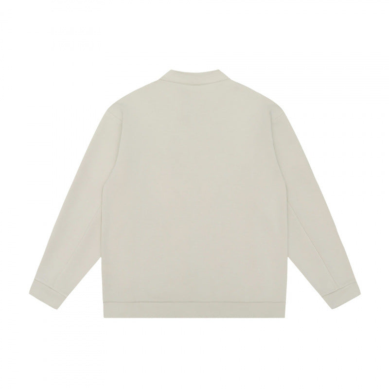 Unisex Minimalistic Oversized Zip Jacket with Stand Collar and Concealed Zipper Pockets Mune Fashion
