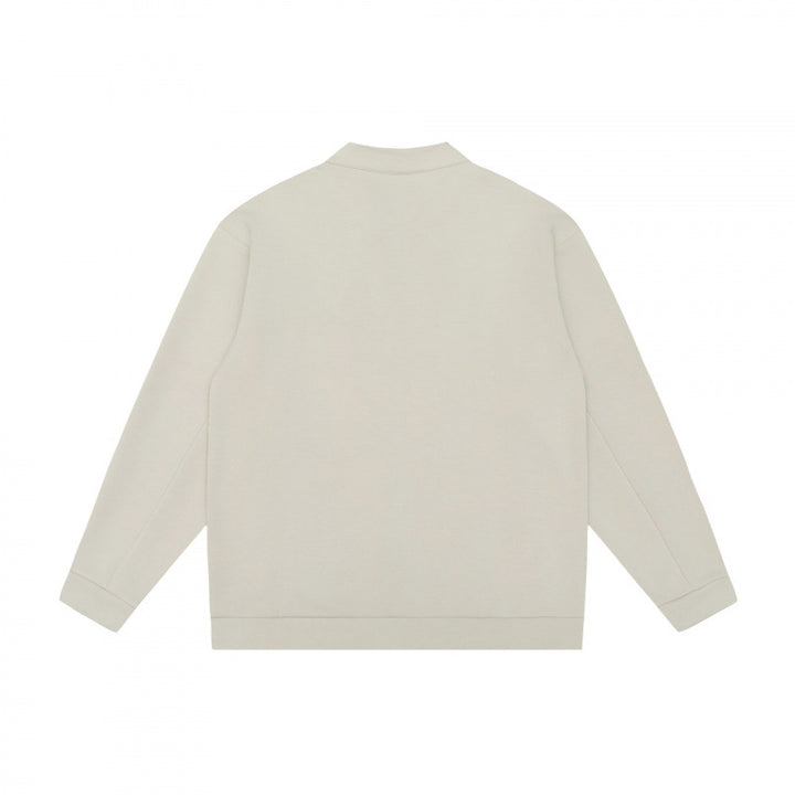 Unisex Minimalistic Oversized Zip Jacket with Stand Collar and Concealed Zipper Pockets Mune Fashion