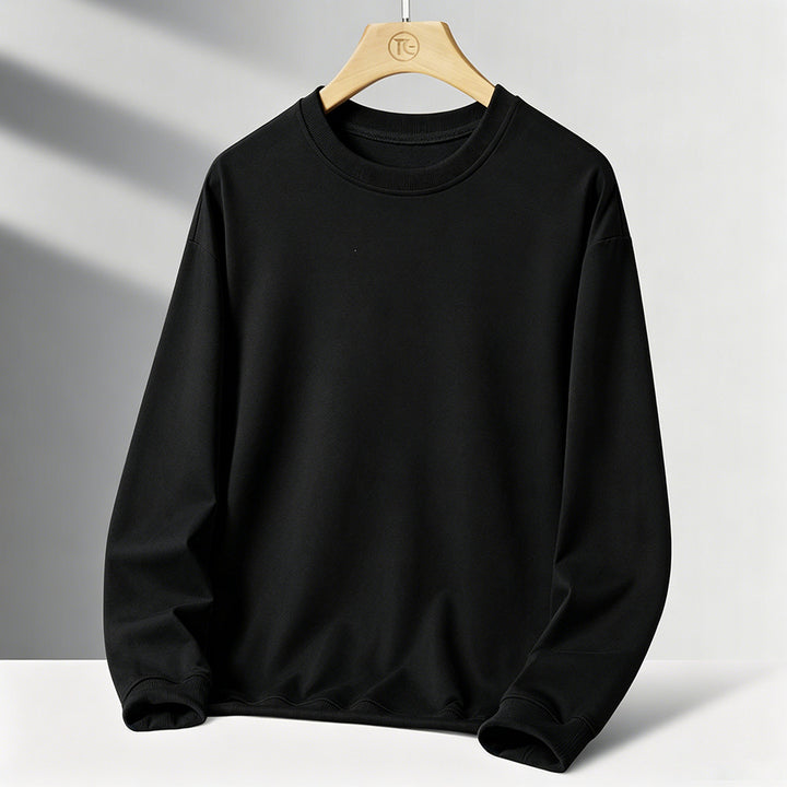 Men's Minimalist Round Neck Sweatshirt with French Terry Inner Side & Oversized Cut Mune Fashion