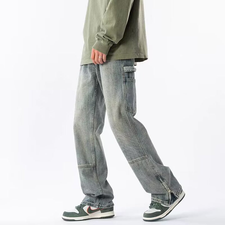 Men's Casual Cargo Jeans with Practical Side Pockets Mune Fashion