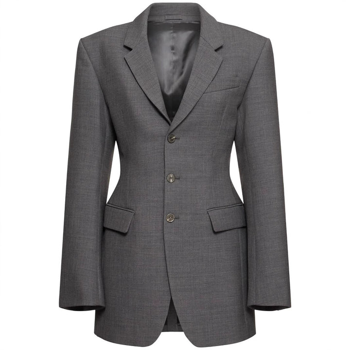 Ladies Oversize Blazer with long silhouette and distinctive shoulder section Mune Fashion