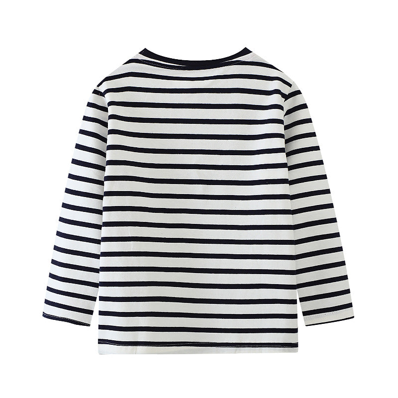 Boys long sleeve shirt with cotton fabric and cute guinea pig motif Mune Fashion