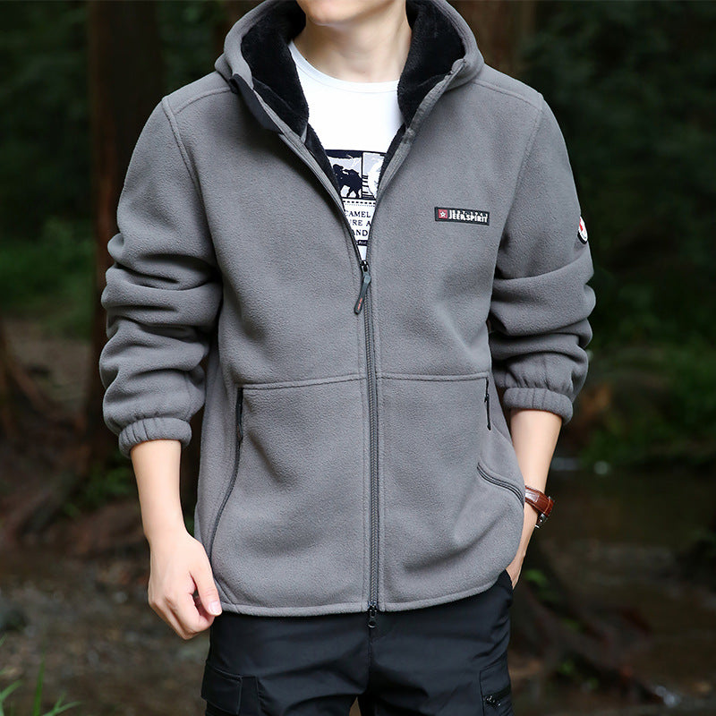 Men's Fleece Jacket with Hood Mune Fashion