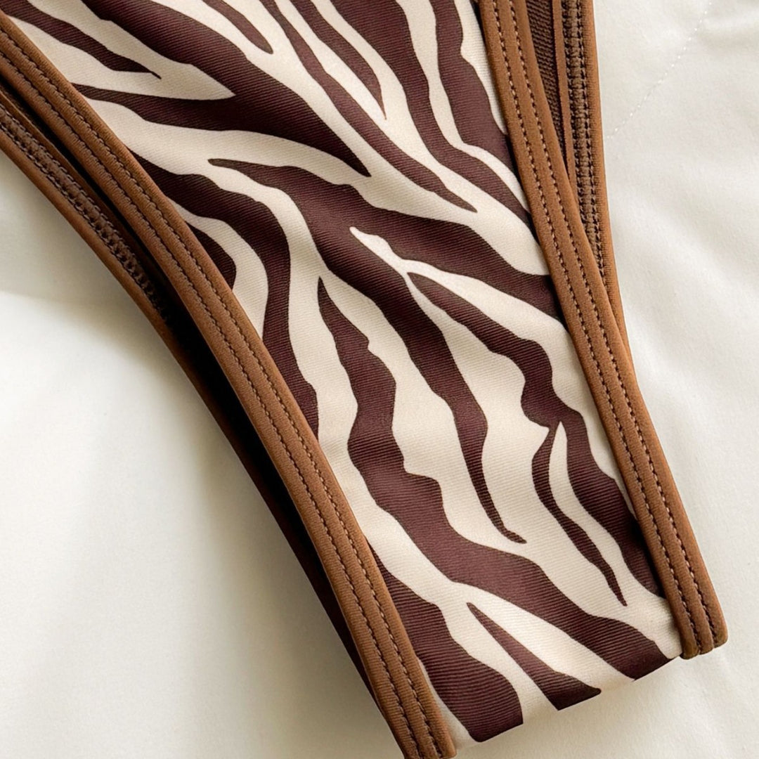 Women Zebra-Print Bikini Set Mune Fashion