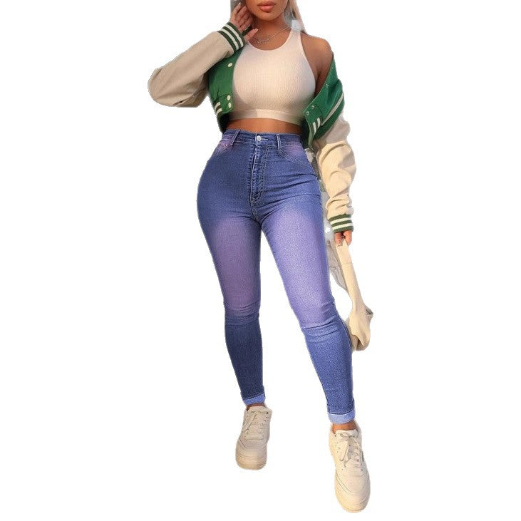 Women High-waisted, figure-shaping super stretch skinny jeans with ankle-length fit Mune Fashion