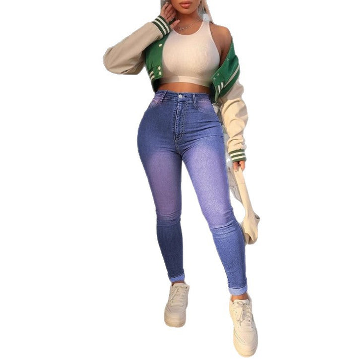 Women High-waisted, figure-shaping super stretch skinny jeans with ankle-length fit Mune Fashion