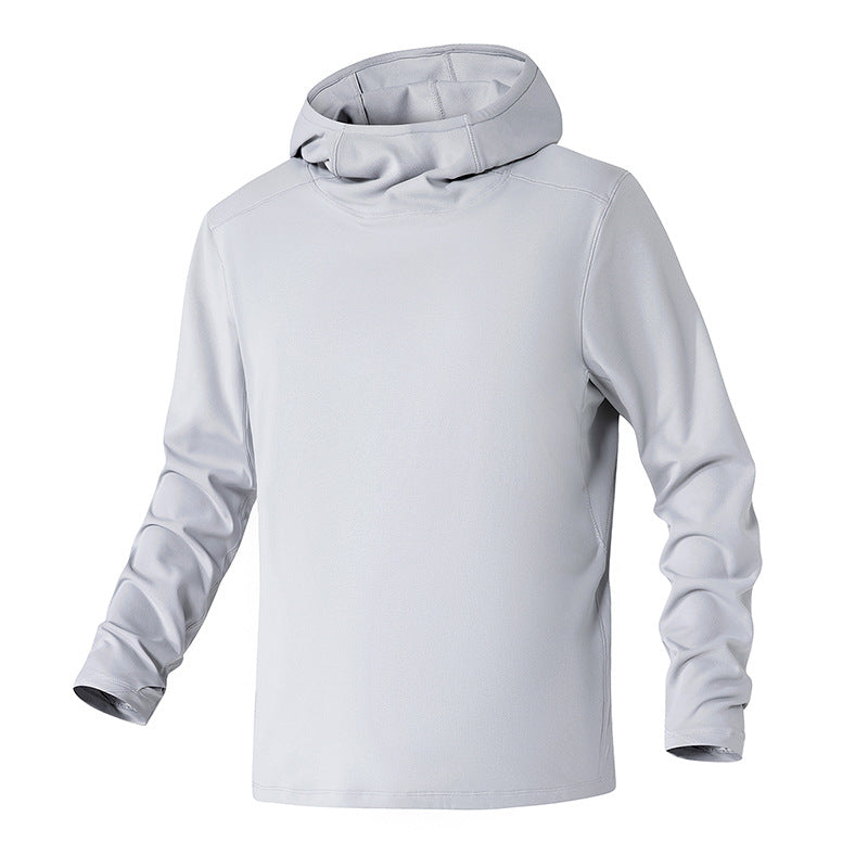 Herren Kapuzenpullover mit hohem Schalkragen aus technischem Stretchjersey Mune Fashion