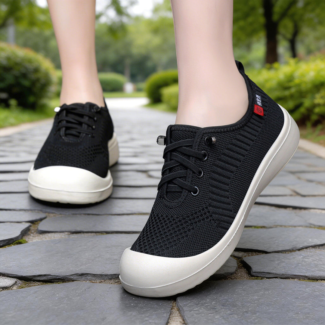 Women nan lightweight breathable knit slip-on leisure shoe with cushioning lightweight sole Mune Fashion