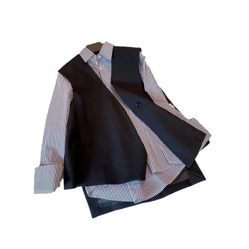 Ladies Fashion Vest with Shirt Mune Fashion