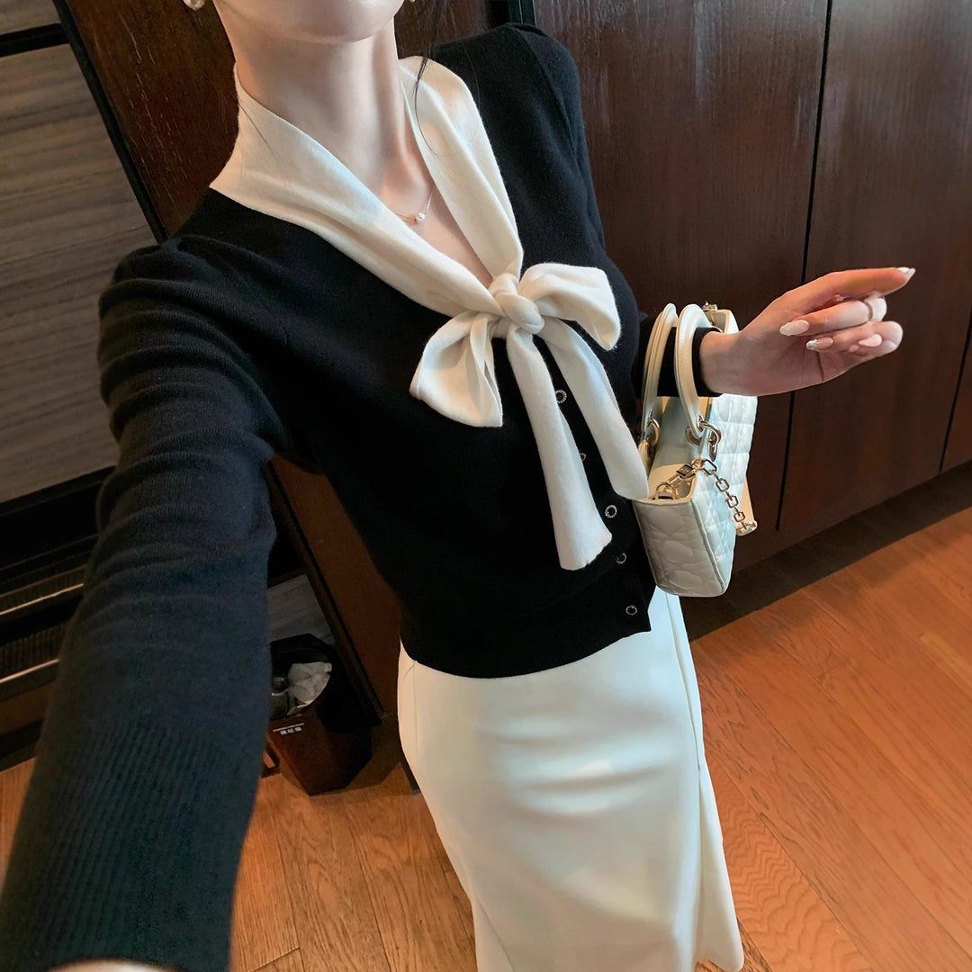 Women's elegant and stylish blouse with bow detail Drune