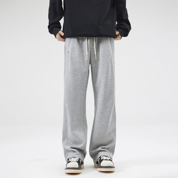 Unisex locker cut sweatpants with straight leg, elastic waistband and stitched back pockets Mune Fashion