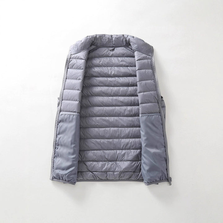Unisex Lightweight Quilted Vest with Stand-Up Collar and Zipper Mune Fashion