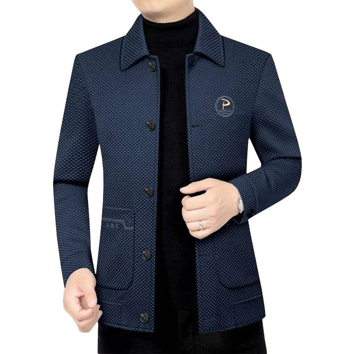 Men's Structured Transition Jacket with Notch Lapel and Patch Pockets Mune Fashion