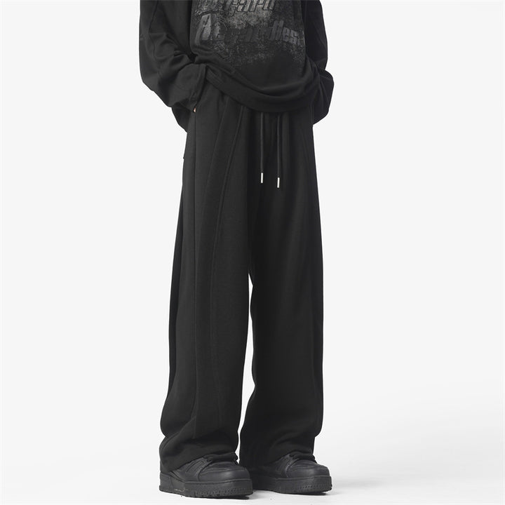 Men's Wide Pleated Jogging Pants in Palazzo Cut Mune Fashion