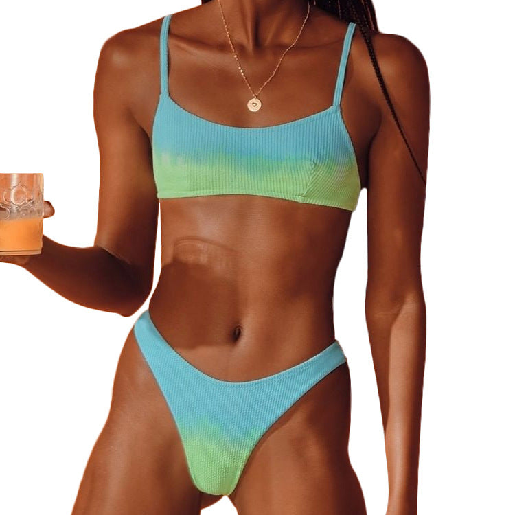 Women's Ribbed Bikini Top and Bottom Mune Fashion