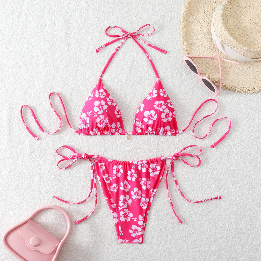Women's triangle bikini with playful cherry pattern Mune Fashion