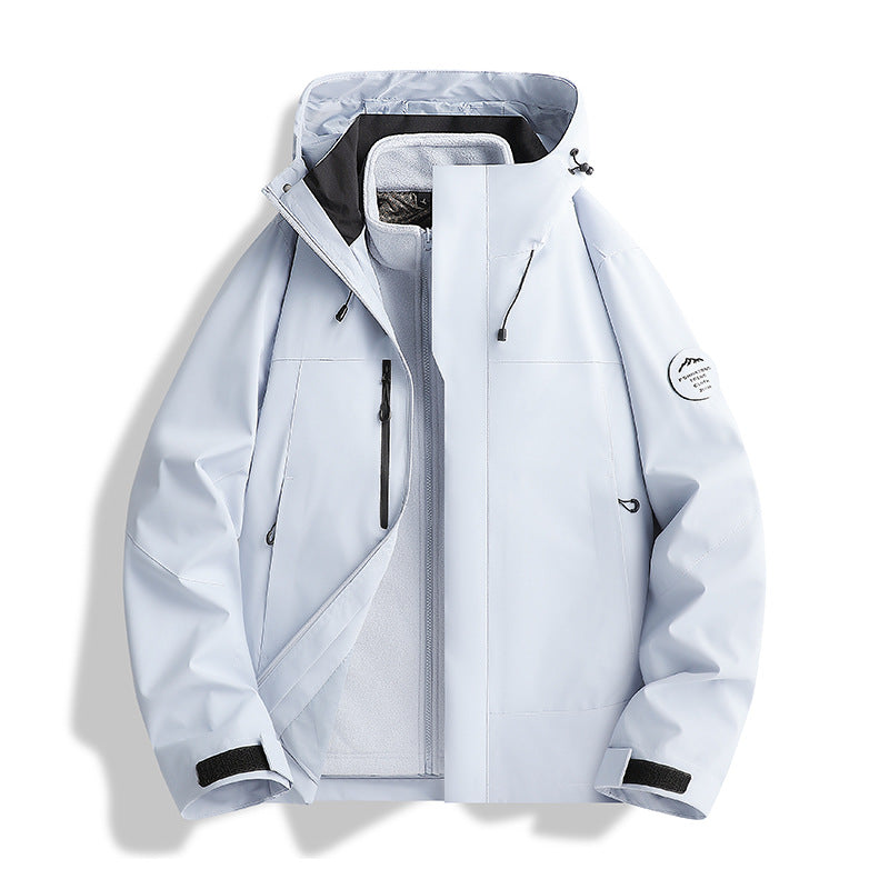Men's Breathable, Waterproof Softshell Jacket with Fleece Lining and Hood Mune Fashion