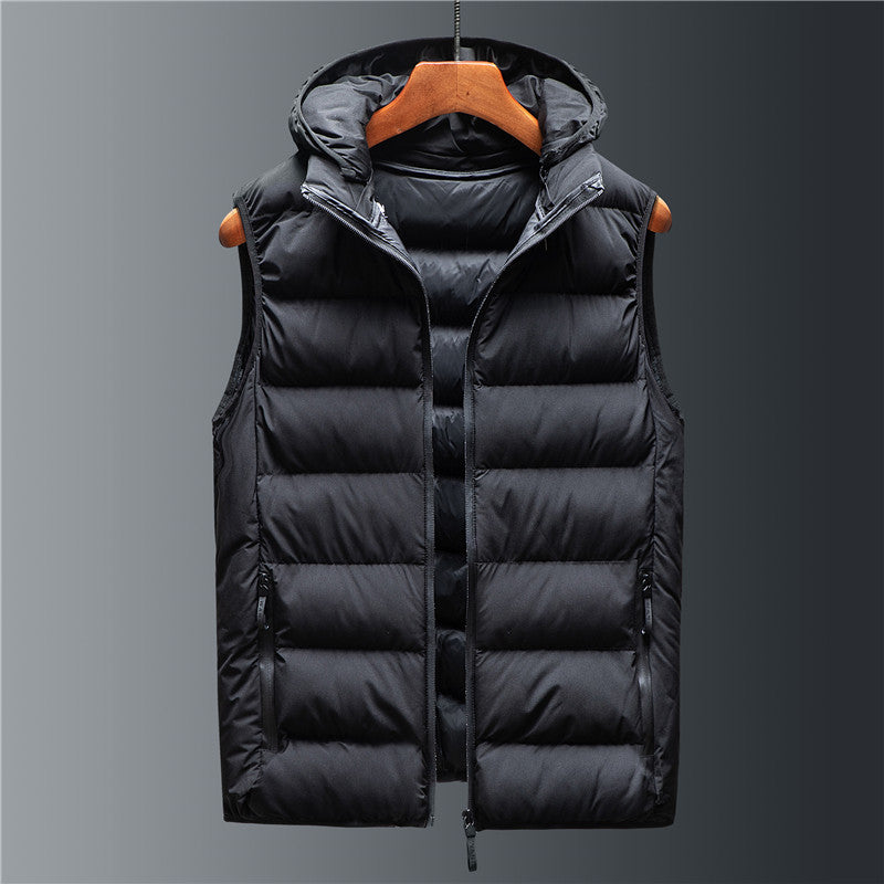 Women's Padded Quilted Vest with Hood Mune Fashion
